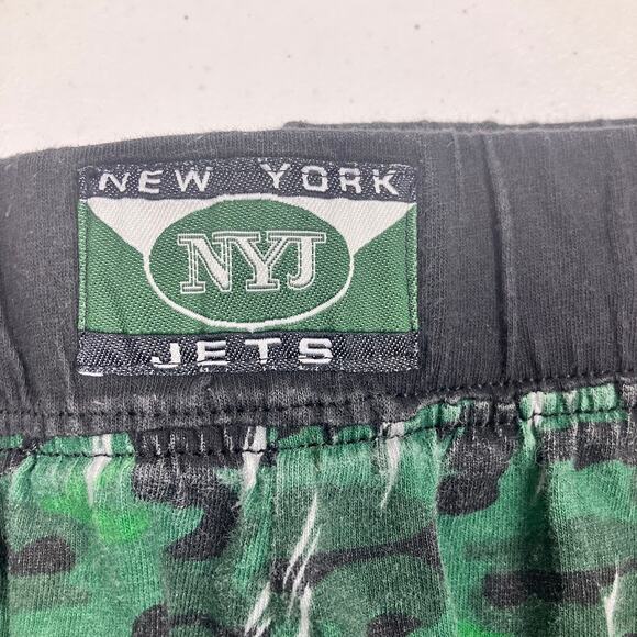 NFL NEW YORK JETS Lighting Print VTG 90s Parachute Pants Size XL Green - Picture 3 of 12